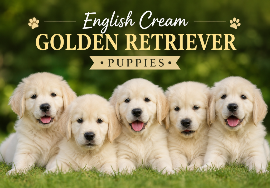 English Cream Golden Retriever Puppies